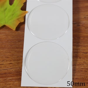 50 mm 2 Zoll runde klare Epoxy-Aufkleber, Kreis 3D Epoxy-Kuppellinsen-Aufkleber - transparente Epoxy-Punkte 50,8 mm