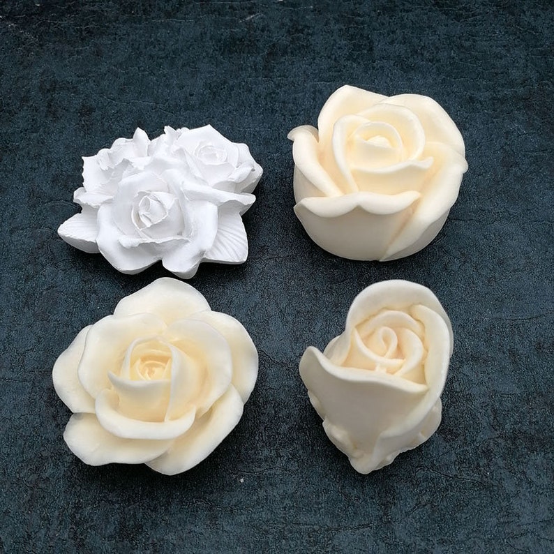 Silicone rose mold flower resin molds rose aroma stone silicon Etsy