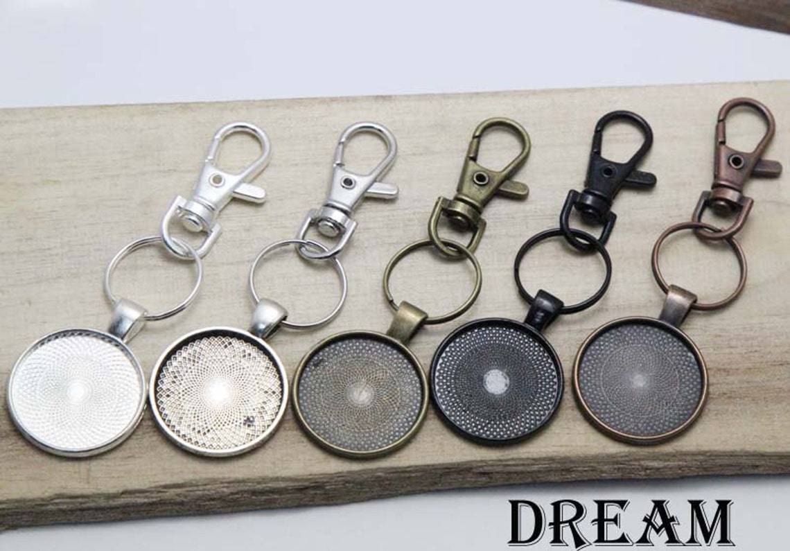 Complete Key Chain Kits 1 Inch 25mm Circle Pendant | Etsy
