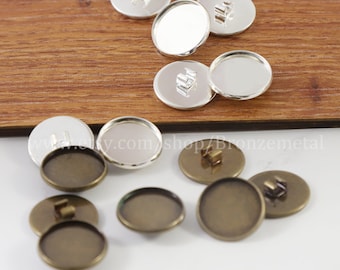 50pcs Cabochon Setting for Hair Rope Ring - Bezel Tray for Hair Tie Bands - DIY Glass Setting - cabochon Hair Bezel Cabochon mounting