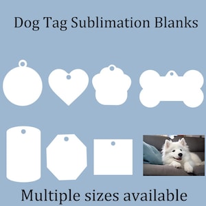 20 stücke Sublimation Haustier Tags, Sublimationshundemarken, Aluminium Sublimationshundemarke leer, Sublimation leere Katzenmarke, Hundemarke Sublimationsentwurf