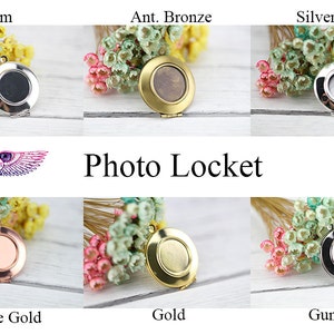Pendant Locket Tray - Photo Locket Blanks 16mm - Brass Vintage Locket Cameo Settings - Round Locket Cameo Base Setting - Oval Chain necklace