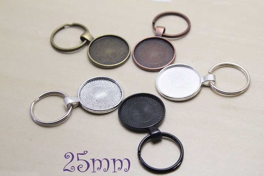 10/20 Kits Key Chain - Complete Round Pendant Kits - Blank Keychain ...