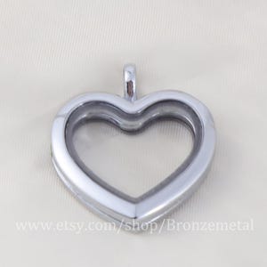 Heart Locket - Memorial Photo Locket - Memorial Glass Locket for Keepsake Cremation Mother&#39;s Gift