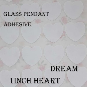 1inch Heart Clear Double Adhesive, Apply with glass cabochons, DIY adhesive - Adhesive-Sticker Glue-double sided adhesive for jewelry