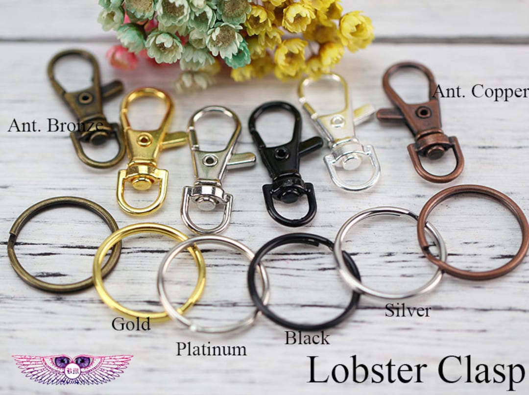 Large Lobster Classps W Split Ring - Lobster Clasps Key Chain Key ...