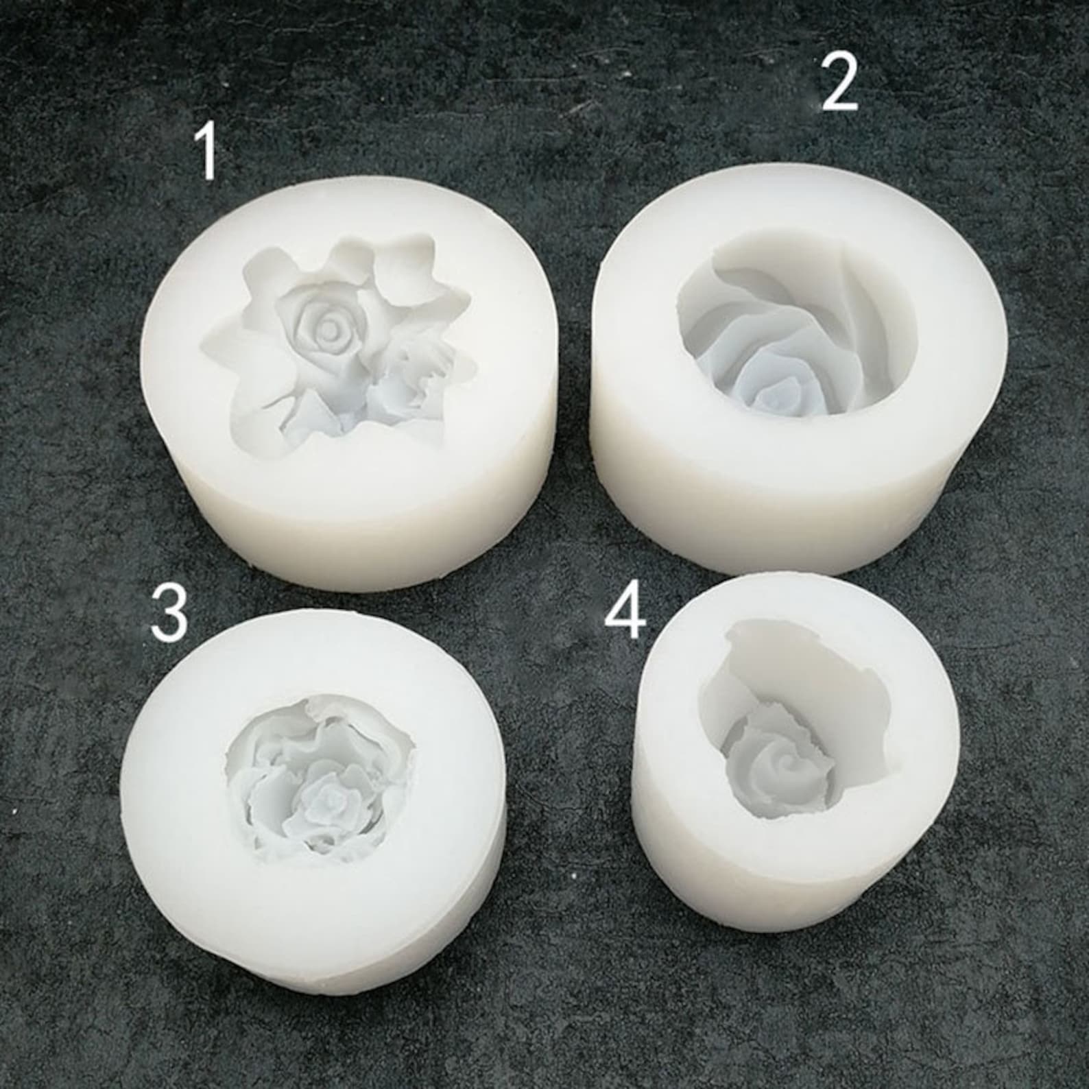 Silicone rose mold flower resin molds rose aroma stone silicon Etsy