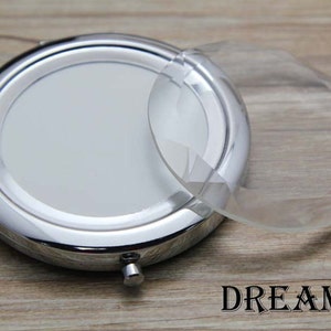 57mm Glass Cabochons for the Mirror Blanks - Mirror Glass Cabochon - DIY Photo Pocket Mirror Glass - Photo Glass insert 57mm
