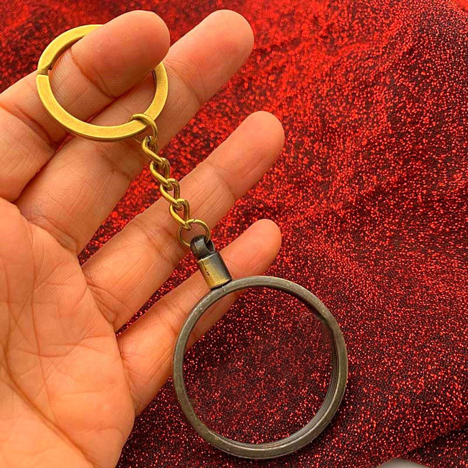 5pack Coin Holder - Coin Keychain - Metal Coin Keyrings Holder for 20mm ...