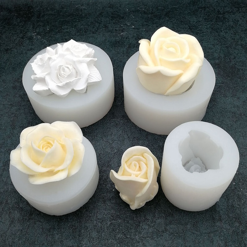 Silicone rose mold flower resin molds rose aroma stone silicon Etsy