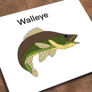 Walleye Stained Glass *PATTERN ONLY* - Etsy