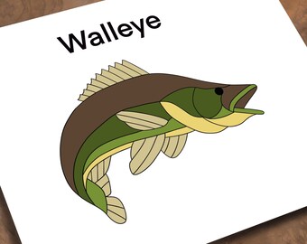 Walleye Stained Glass *PATTERN ONLY*