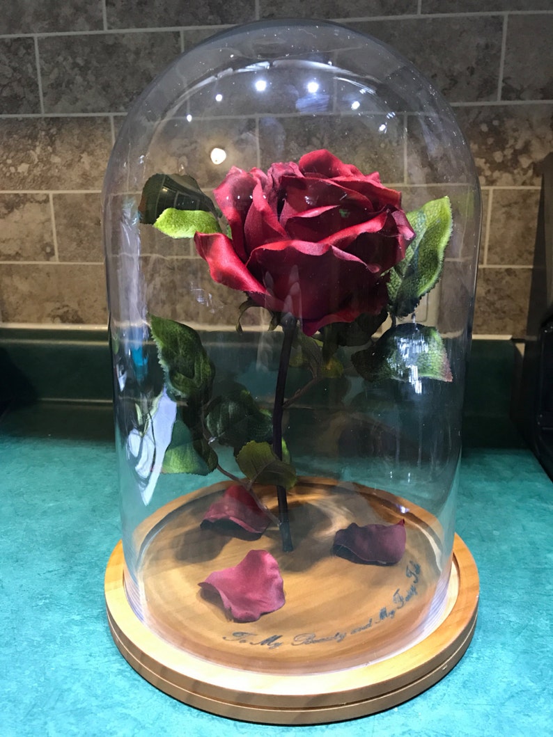 FREE ENGRAVING Beauty and the Beast Rose Large image 1