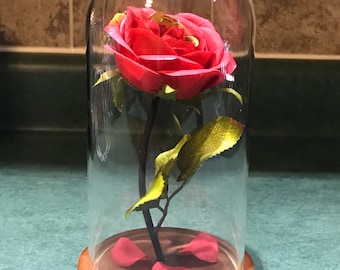 Engraved Beauty and the Beast Rose (medium)