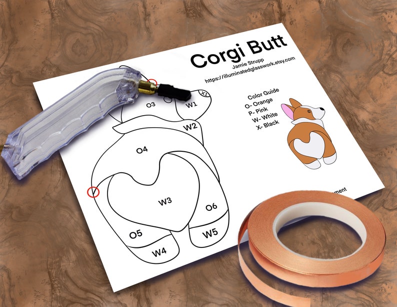 Corgi Butt Stained Glass *PATTERN ONLY* - Etsy