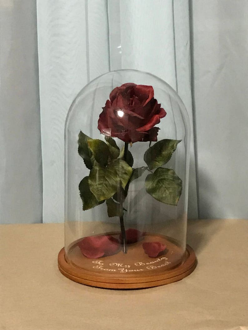 FREE ENGRAVING Beauty and the Beast Rose Large image 4