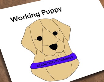 Working Puppy Stained Glass *PATTERN ONLY*