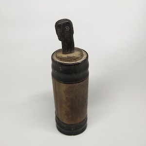 Batak Lime Container Rare Lake Toba Sumatra Indonesia Horn And Wood Figure Museum quality