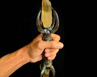 Activated Crystal Bronze Vajra Dorje, Buddhist Thunderbolt Spear