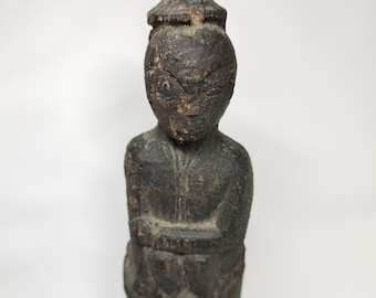 Antique Borneo Hampatong Ancestral Figure Stopper Kalimantan Sculpture Fine Art