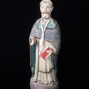 Rare Santos Christopher Vintage Wood French Indochina Cambodia jesus Christian