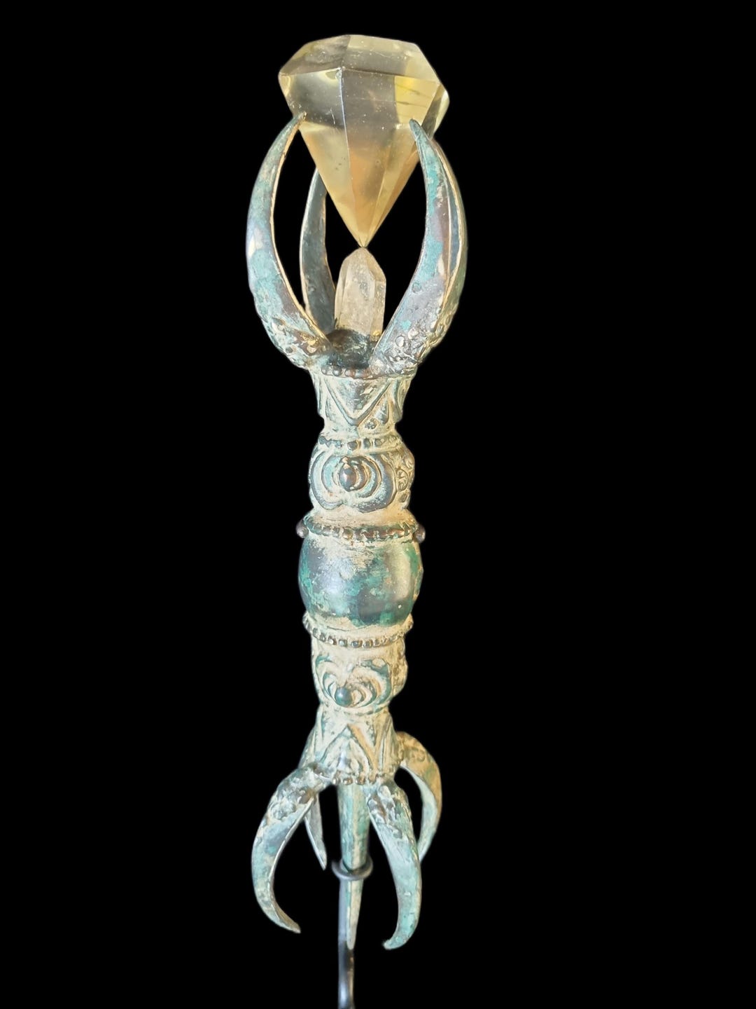 Powercrystal Activated Bronze Vajra Dorje Quartz 11