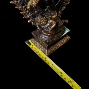 Handcrafted Bronze Nataraja Statue: Shiva Cosmic Dance Figurine for Altar image 13