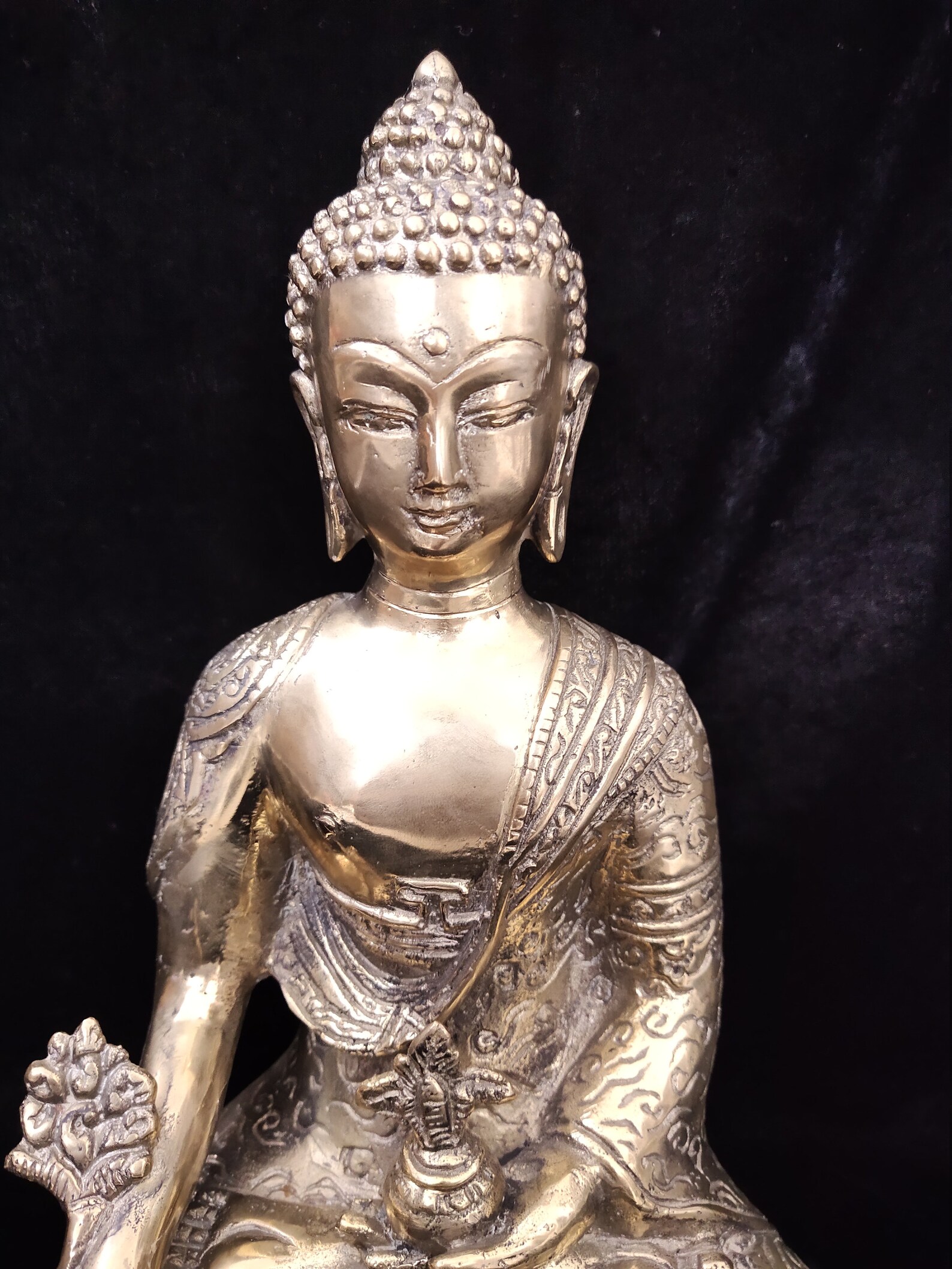 Bronze Polished Brass Buddha Statue Seated in Transcendental Etsy