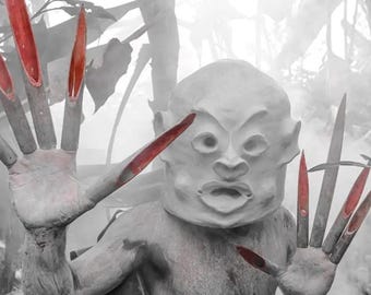 Asaro Mudmen Bamboo Claws Set - Papua New Guinea Tribal Art