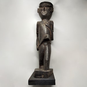 Dayak Iban Vintage Colonial Iron Wood Sculpture Borneo Kalimantan Primitive Carved Indonesia Tribal Art
