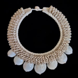 Ovula Shell Halsband 11,5 tum: Kaurikrage Statement Tribal Smycken Boho