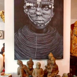 Asmat Feather Headdress Set, Bipane Adornments, Tribal Decor image 13