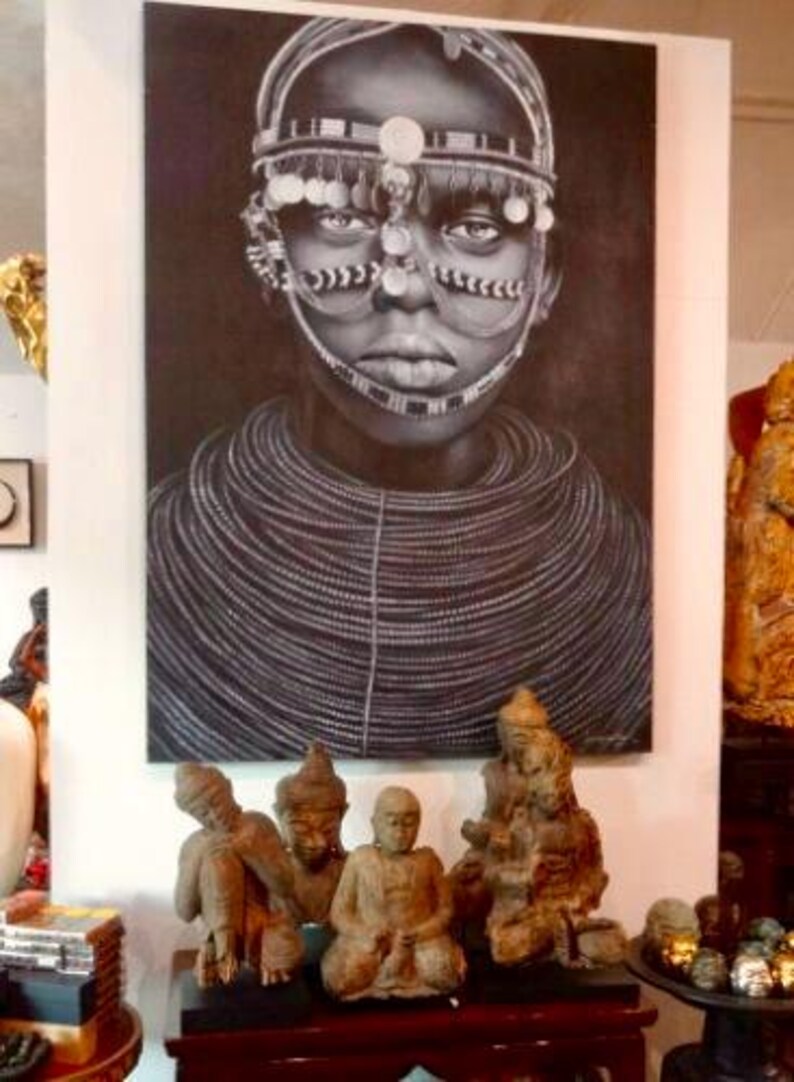 Asmat Feather Headdress Set, Bipane Adornments, Tribal Decor image 13