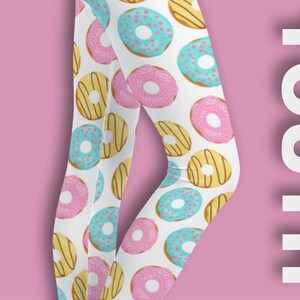 Donut Pattern Youth Leggings! High Quality, Fun Design! Mmmm... Donuts!!!
