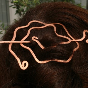 Copper Hair Slide, Hair Berrette,Hair Accessories,Gift for Her, Big Haer,Hair Clip,Hair Pin,Hair Stick  FREE SHIPPING WORLDWIDE