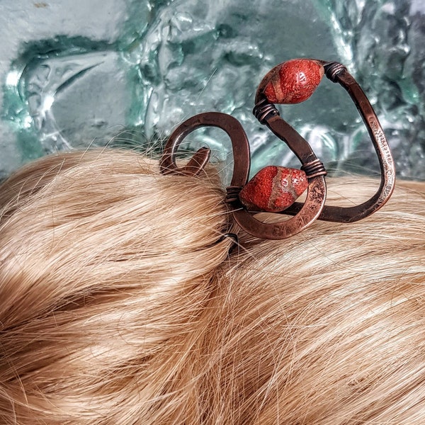 Corail Cheveux Barrette Châle Épingle Fil De Cuivre Enroulé Tourbillons Bâton De Cheveux En Métal Pince À Cheveux Épingle À Cheveux Accessoires De Cheveux pour Femmes Cadeau ou elle