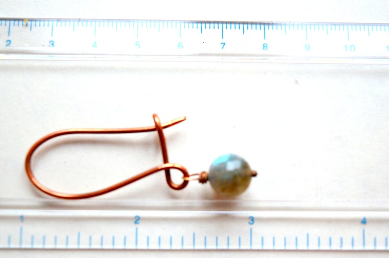 Chandelier earrings Handmade copper earrings Labradorite earrings Copper wire earrings with gemstone Earrings Copper wire earrings
