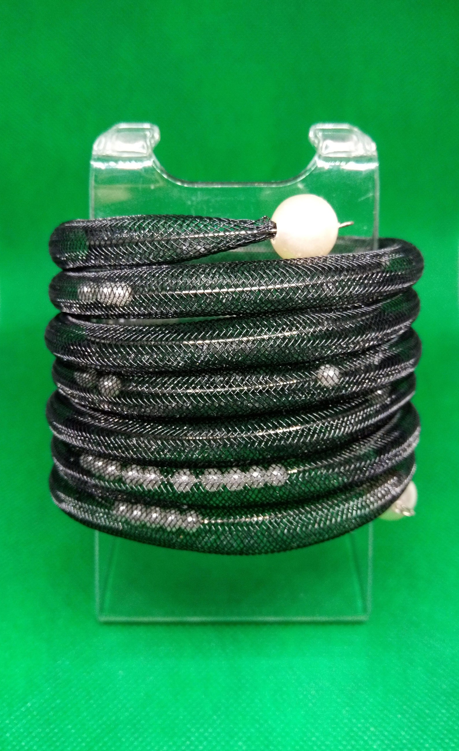 Black Cuff Bracelet Spiral Bracelet Contemporary Jewelry Etsy