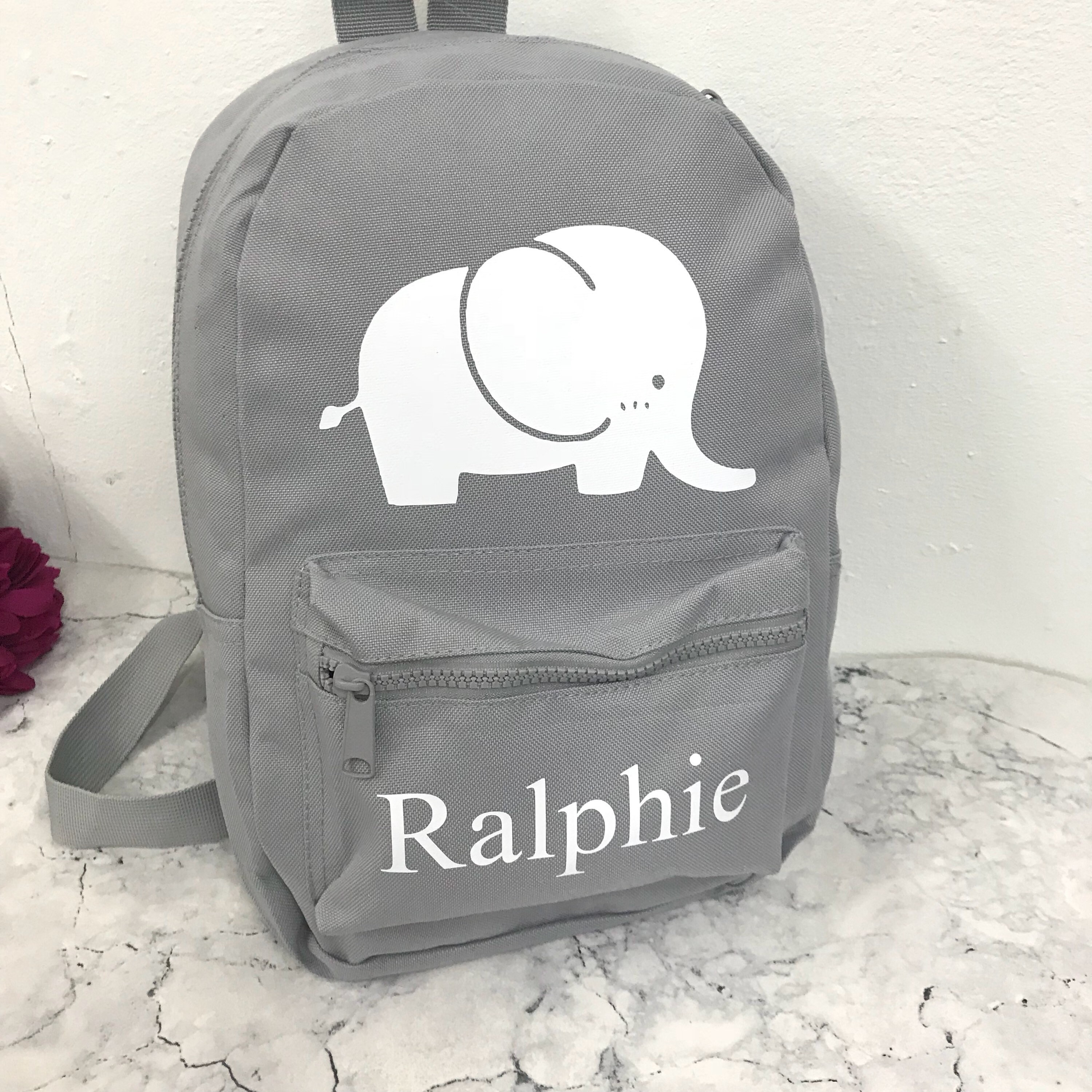 personalised elephant backpack