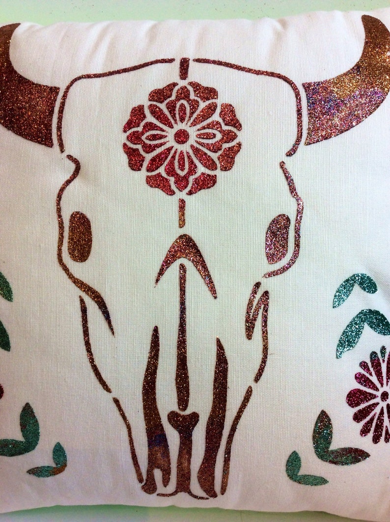 Bull Glitter Cushion