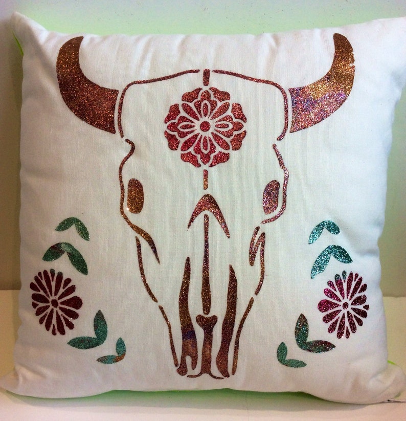 Bull Glitter Cushion