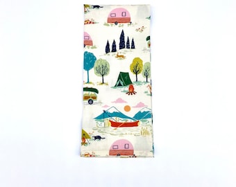 Camping Tea Towel: 1950s Style Cotton Dish Towel