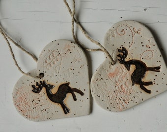 Ceramic deer ornament