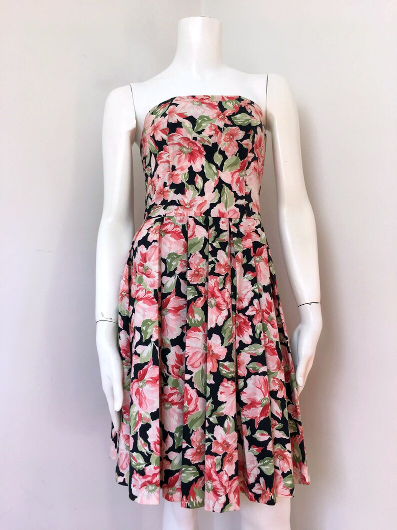 laura ashley 80s floral dress