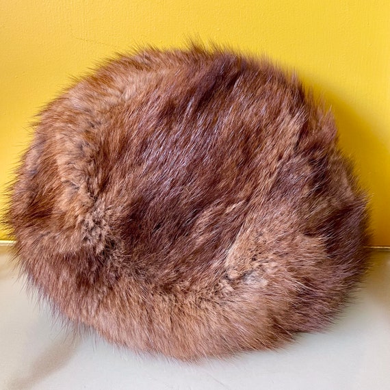 Vintage 70s fur hat, red fox fur Ushanka/Cossack … - image 7