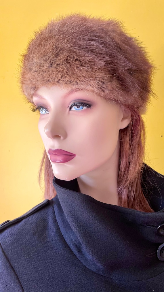 Vintage 70s fur hat, red fox fur Ushanka/Cossack … - image 3