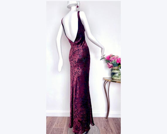 green emerald velvet dress Carmen Marc Valvo Gown
