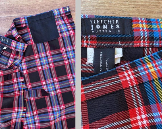 Kilt En Laine Fletcher Jones - Taille S - Bleu - Occasion Très Bon état
