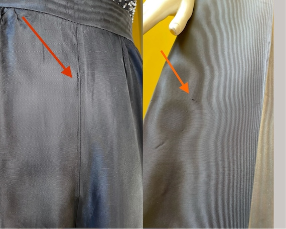 Vintage 70s Norma Tullo Bell Bottoms | Black Moir… - image 10