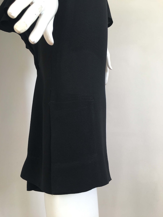 Vintage 40s peplum dress, pencil dress w illusion… - image 9